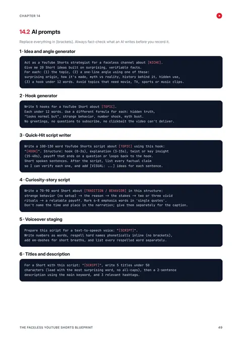 Ebook page: AI prompts